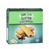 Gluten free crunchy cookies filled with chocolate cream